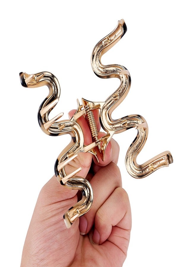 SINIDE Metal Hair Claw Clips, Large Cellulose Acetate Claw Clips Tortoise Shell Celluloid Banana Barrettes for Women Long Thick Thin Hair, Non-slip Jaw Clamps Fashion Accessories (3 Pack) - Image 4